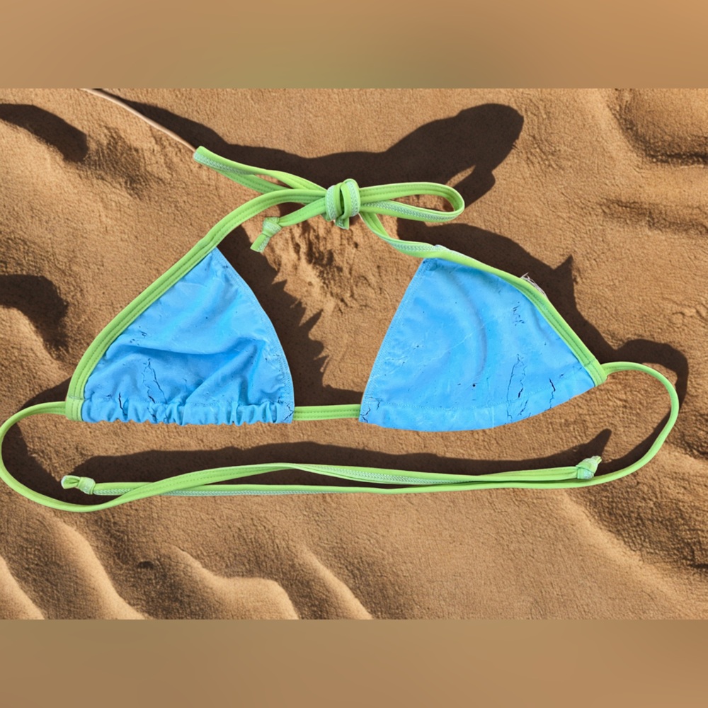Brand - New: Triangle Bikini Set with Lime πβπ© Green Strapes - Picture 4 of 10